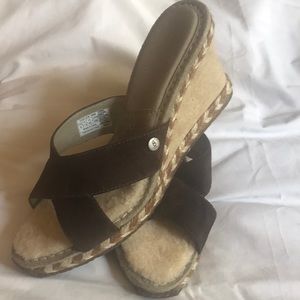 UGG AUSTRALIA MARGOT WEDGE SANDALS